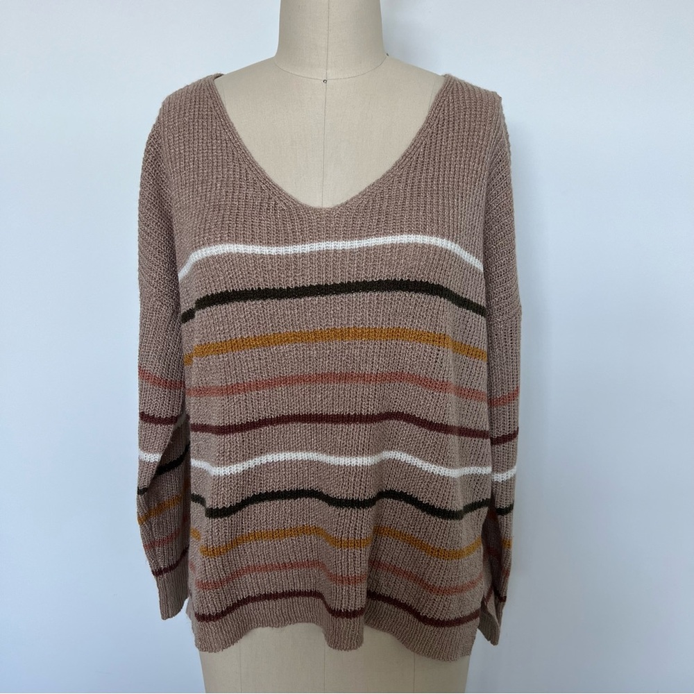 Wishlist Striped Tan Sweater Size S/M